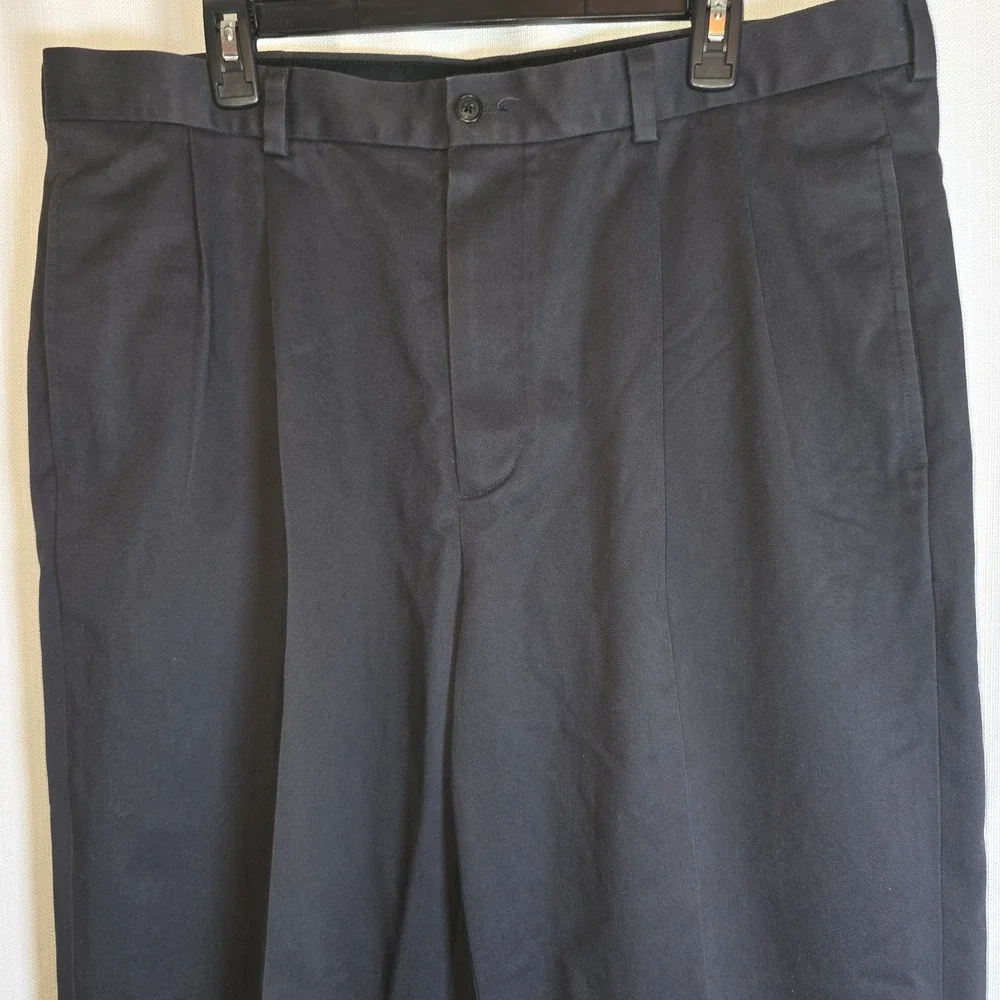 Brooks Brothers 346 Advantage Chino Elliot Pleated Dress Pants Men's 38x34 Navy